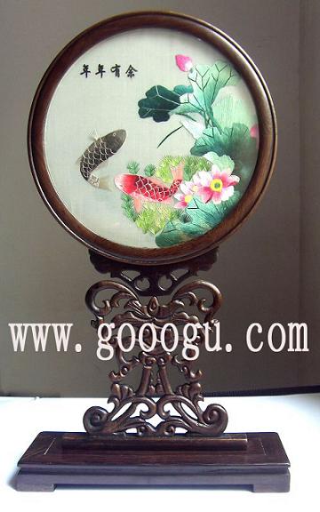 菊花臺雙面繡，手工繡雙面繡品，中國蘇繡