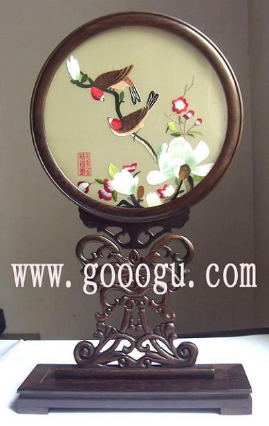 蘇州雙面繡，小雙面繡臺屏，中國雙面繡