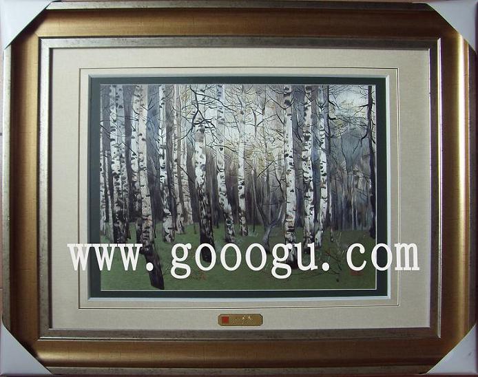 風景蘇繡畫，蘇州刺繡精品，高檔工藝收藏品