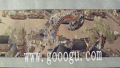 清明上河圖虹橋部分，蘇州刺繡清明上河圖