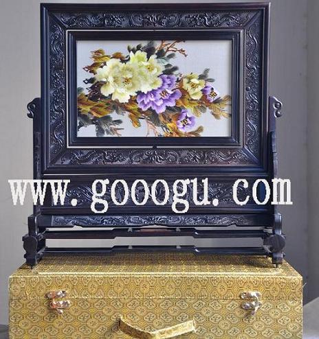 彩色牡丹雙面繡,蘇州蘇繡