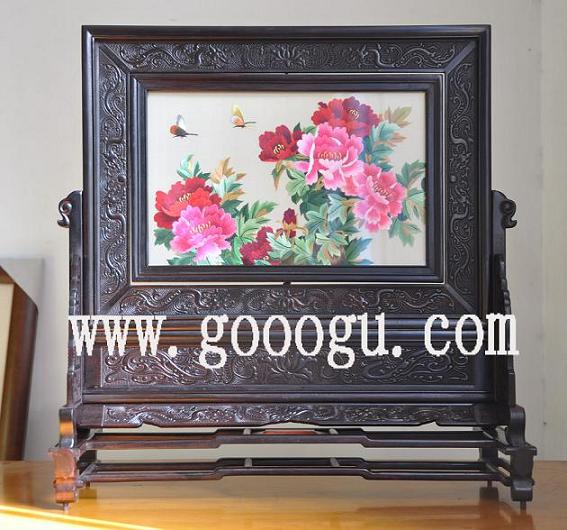 蝴蝶牡丹雙面繡,蘇州刺繡,手工藝品